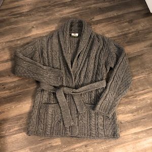 Irish Wool Cable Knit Cardigan